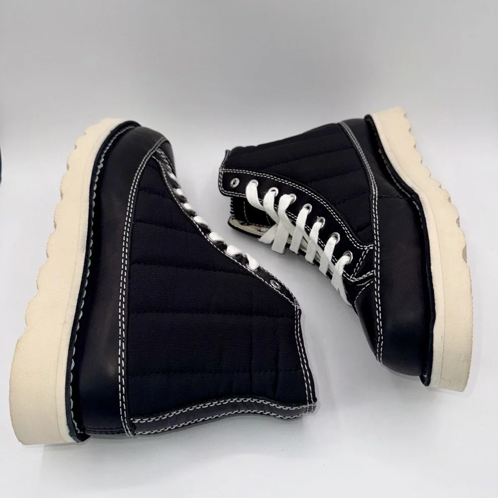 Good‎ News Roopa Quilted Boots Men's Size 9 Black White Puffer